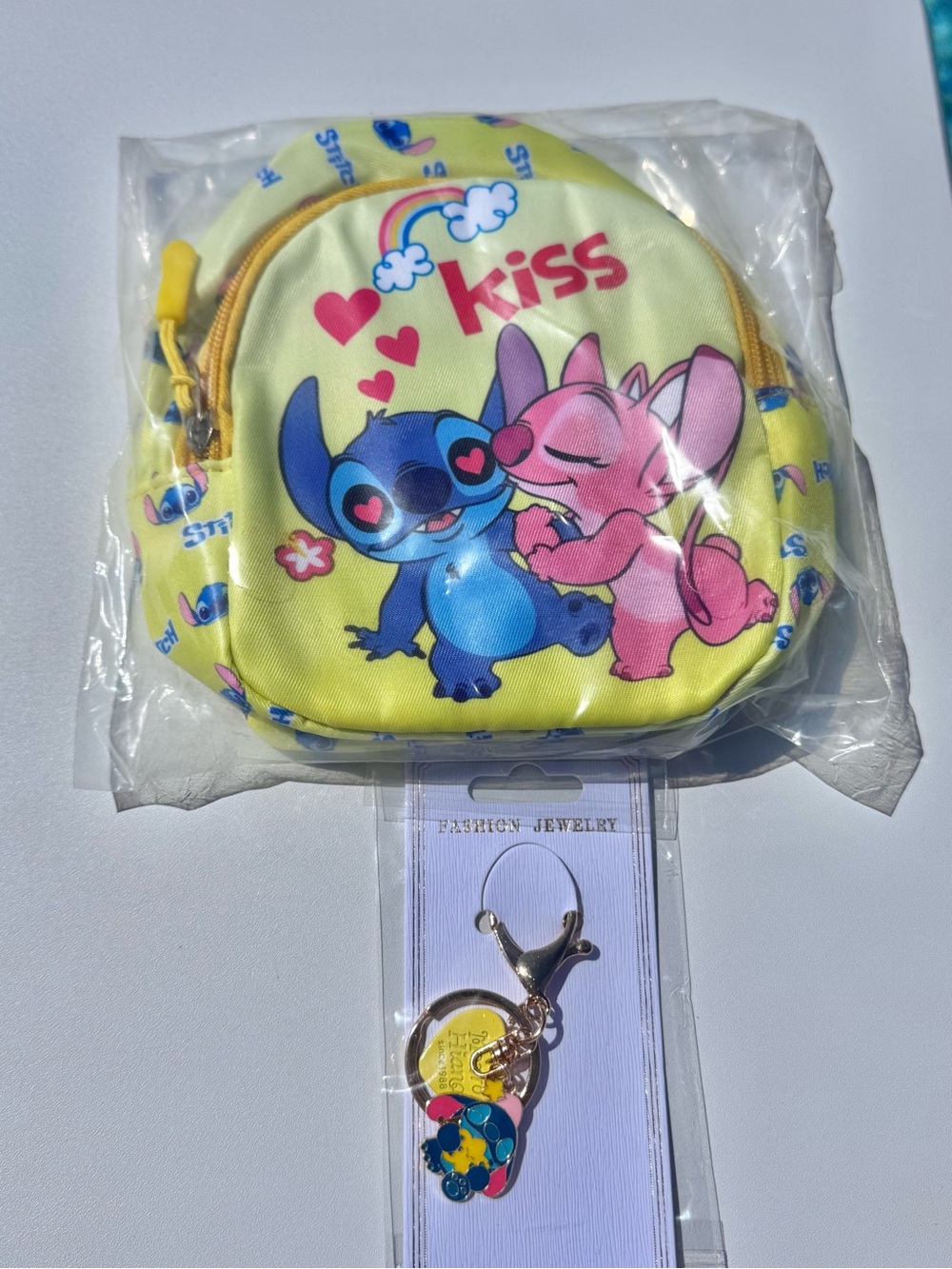 Stitch and Angel mini backpack 3 item bundle